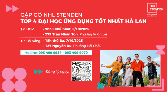 Hội thảo NHL Stenden – Cơ hội gặp gỡ trực tiếp đại diện trường top 4 ứng dụng tốt nhất Hà Lan