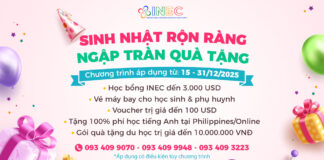 Sinh nhật INEC – Quà tặng thiết thực cho gia đình chuẩn bị du học